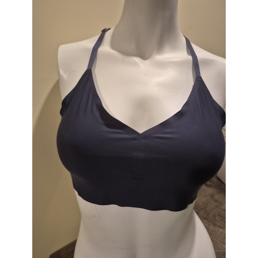 Marylin‎ Monroe Bra Laser Cut Wireless Grey Size L Tagless Padded Cups EUC